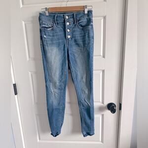 Old Navy Rockstar Super Skinny High Rise Secret Slim Pockets Denim Jeans